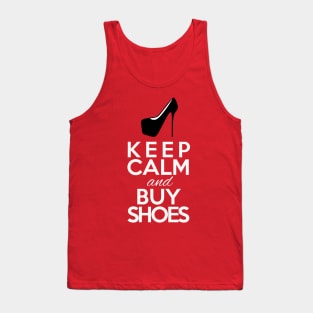 Keep Calm and buy Shoes - Shopping Queens Mantra Tank Top